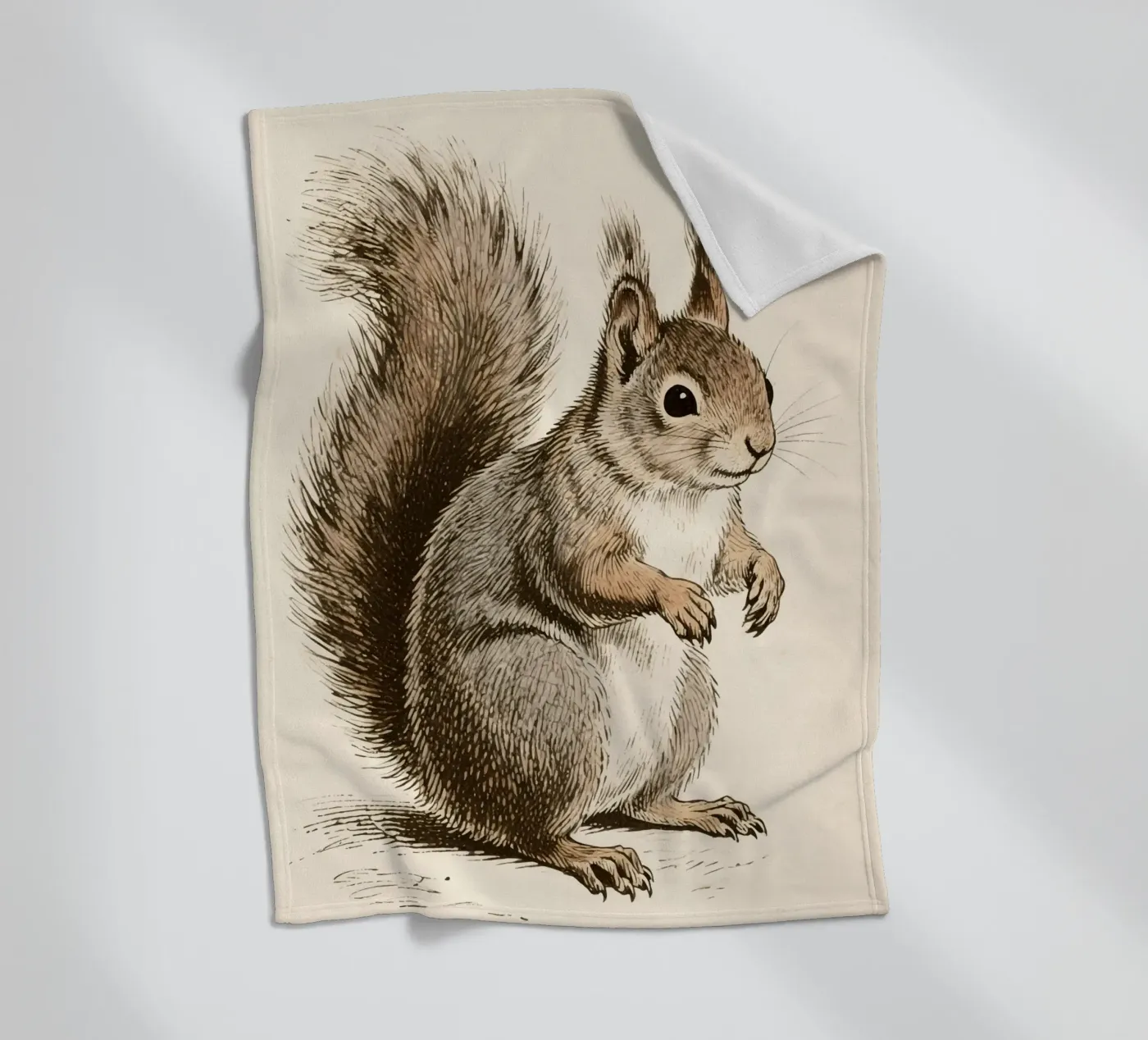 Squirrel fleece blanket by knowledge