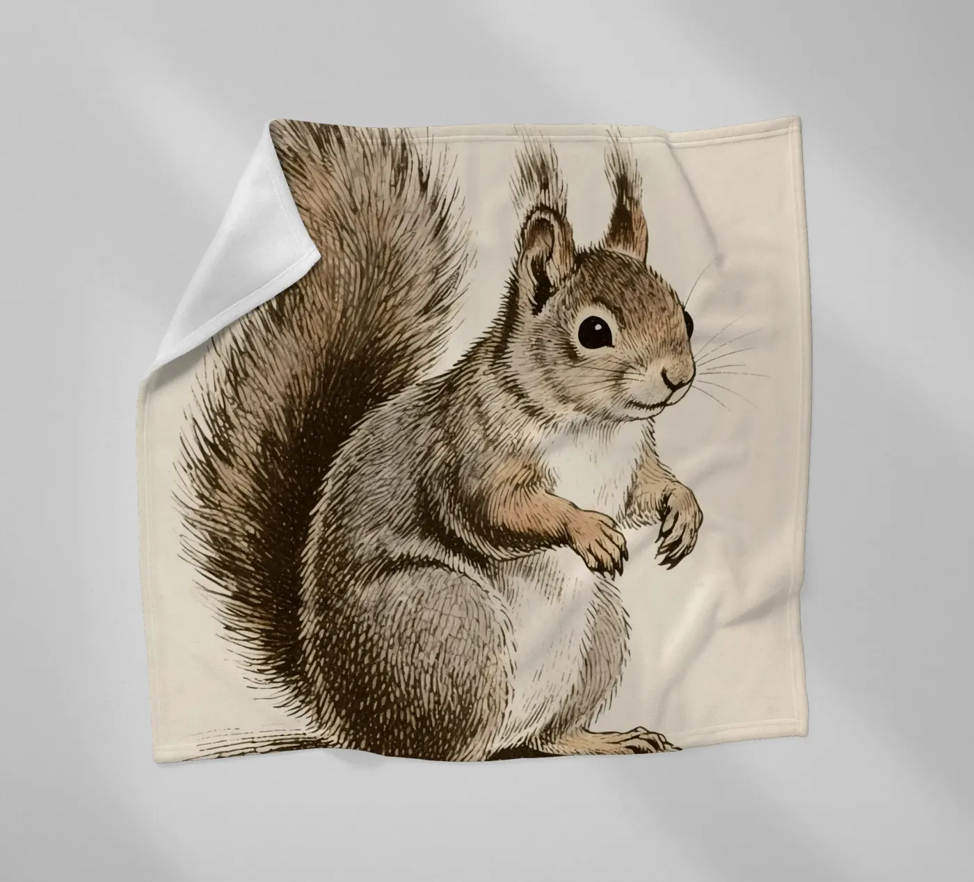Squirrel fleece blanket by knowledge