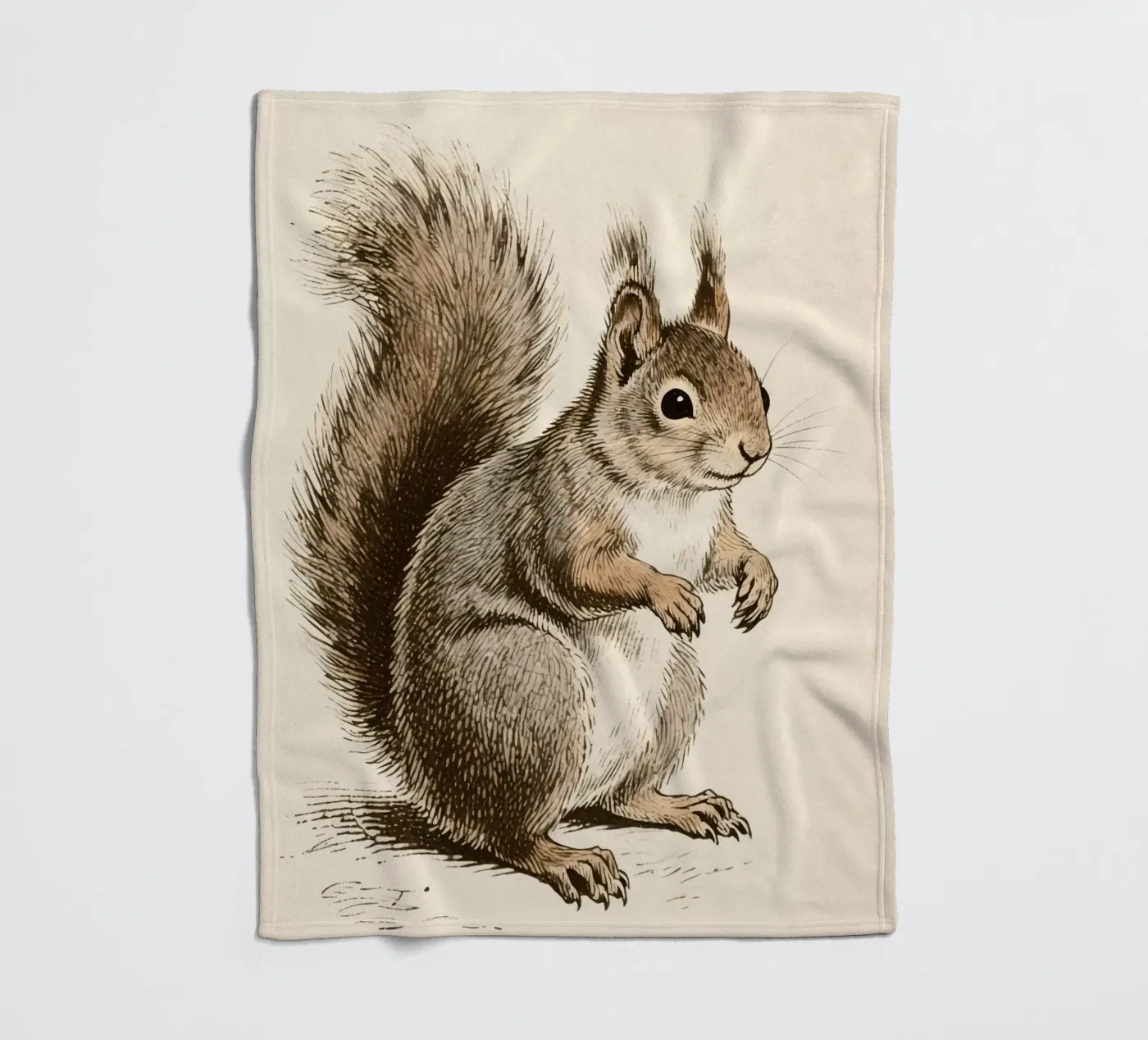 Squirrel fleece blanket by knowledge