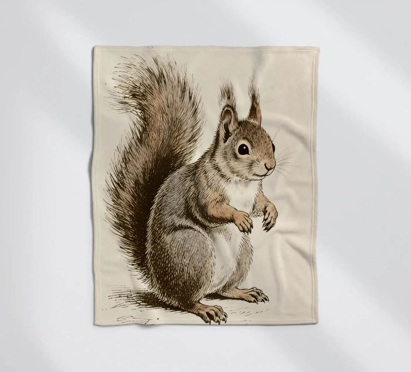Squirrel fleece blanket by knowledge
