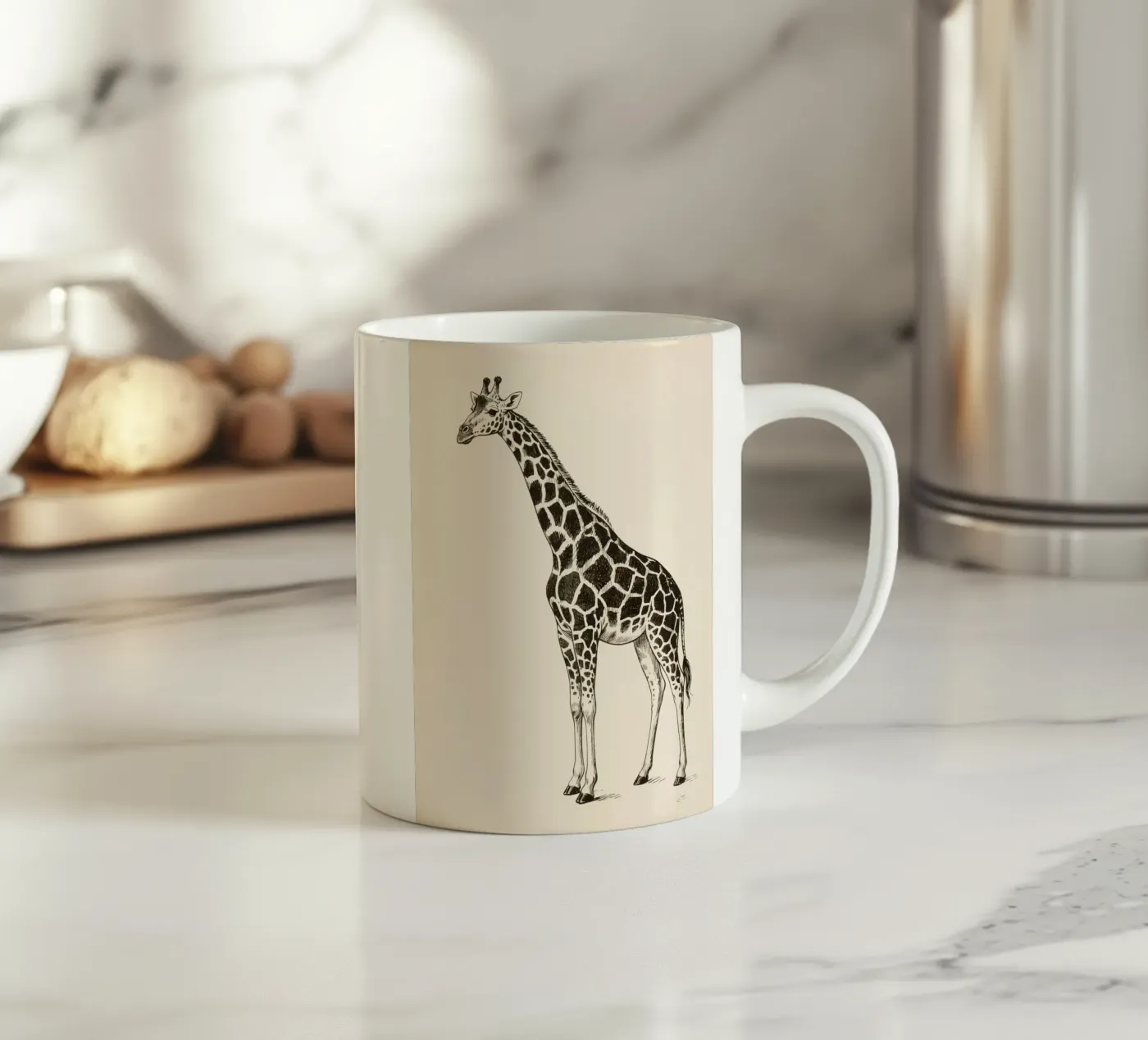 Giraffe ceramic mug by knowledge