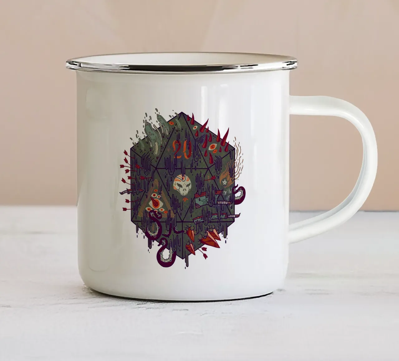 Die of Death tazza in smalto da againstbound