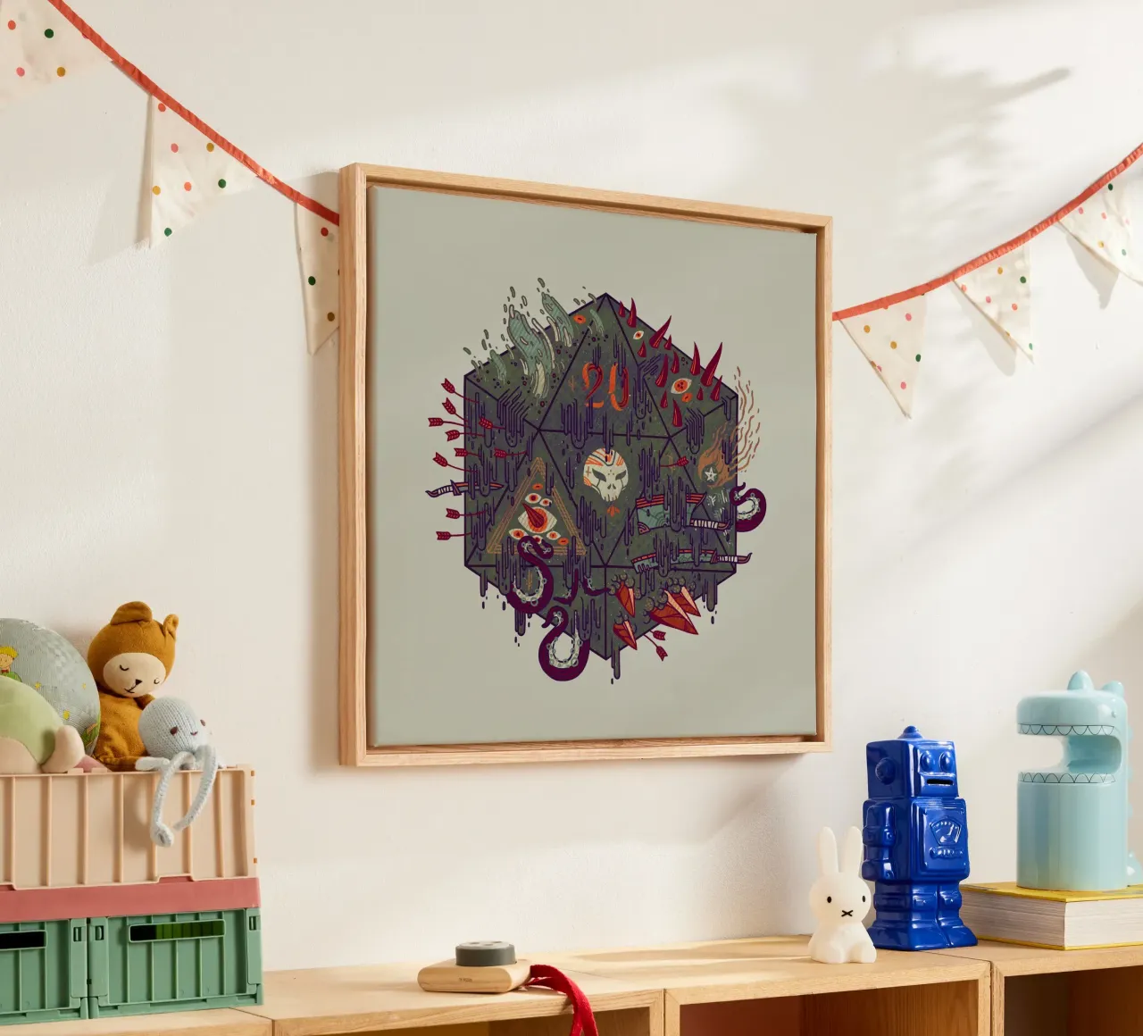Die of Death canvas met Baklijst van againstbound