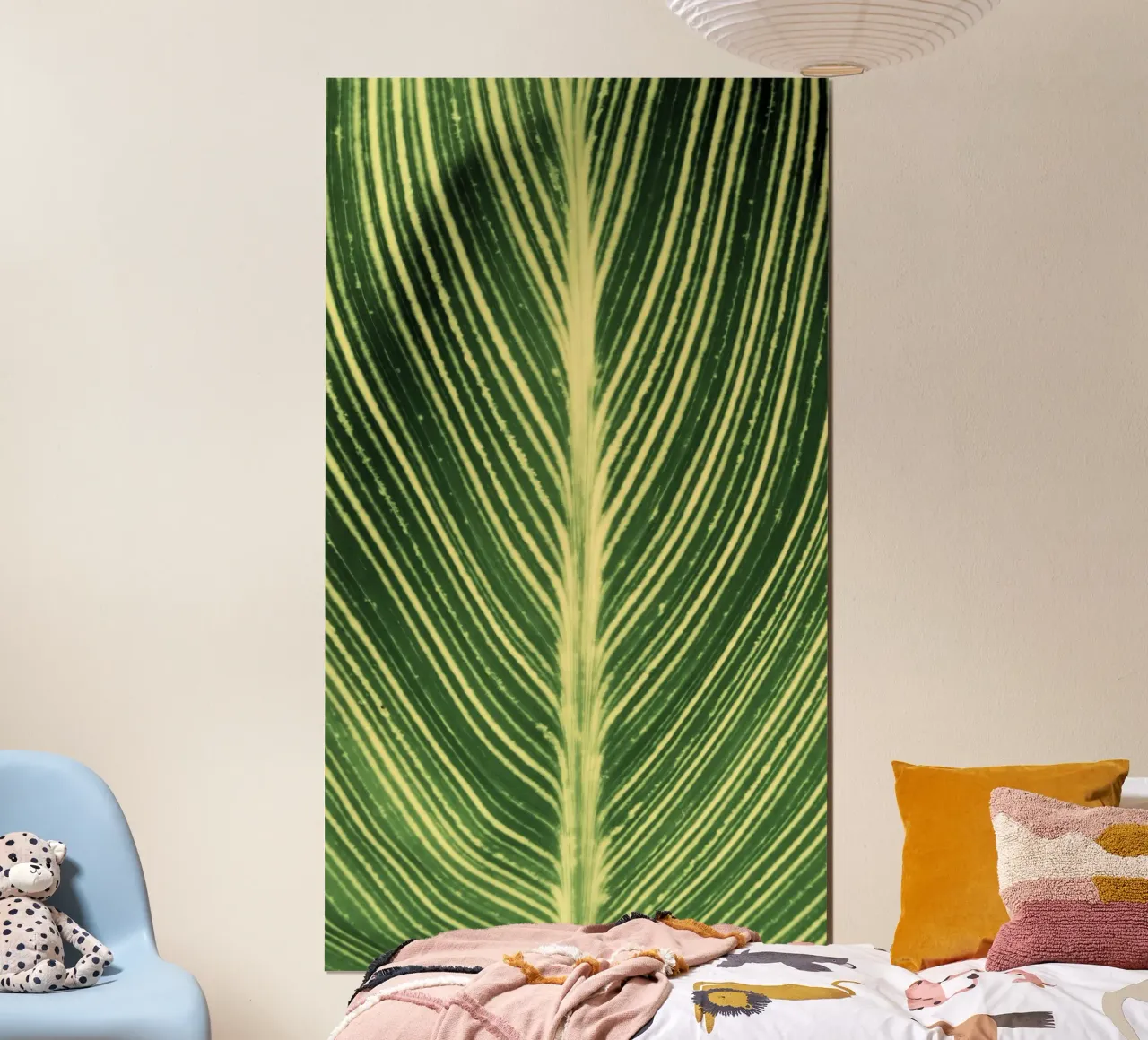 foglia di palma poster con telaio in alluminio da lesuki