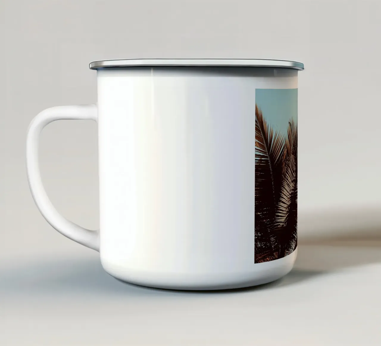 cespuglio di palme hoặc ciuffo di palme tazza in smalto da lesuki