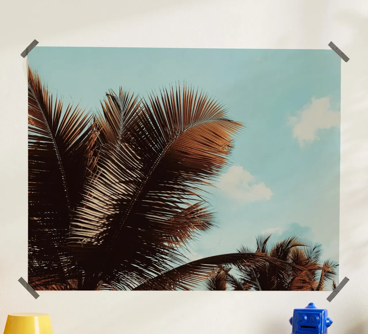 cespuglio di palme hoặc ciuffo di palme poster con telaio in plastica da lesuki