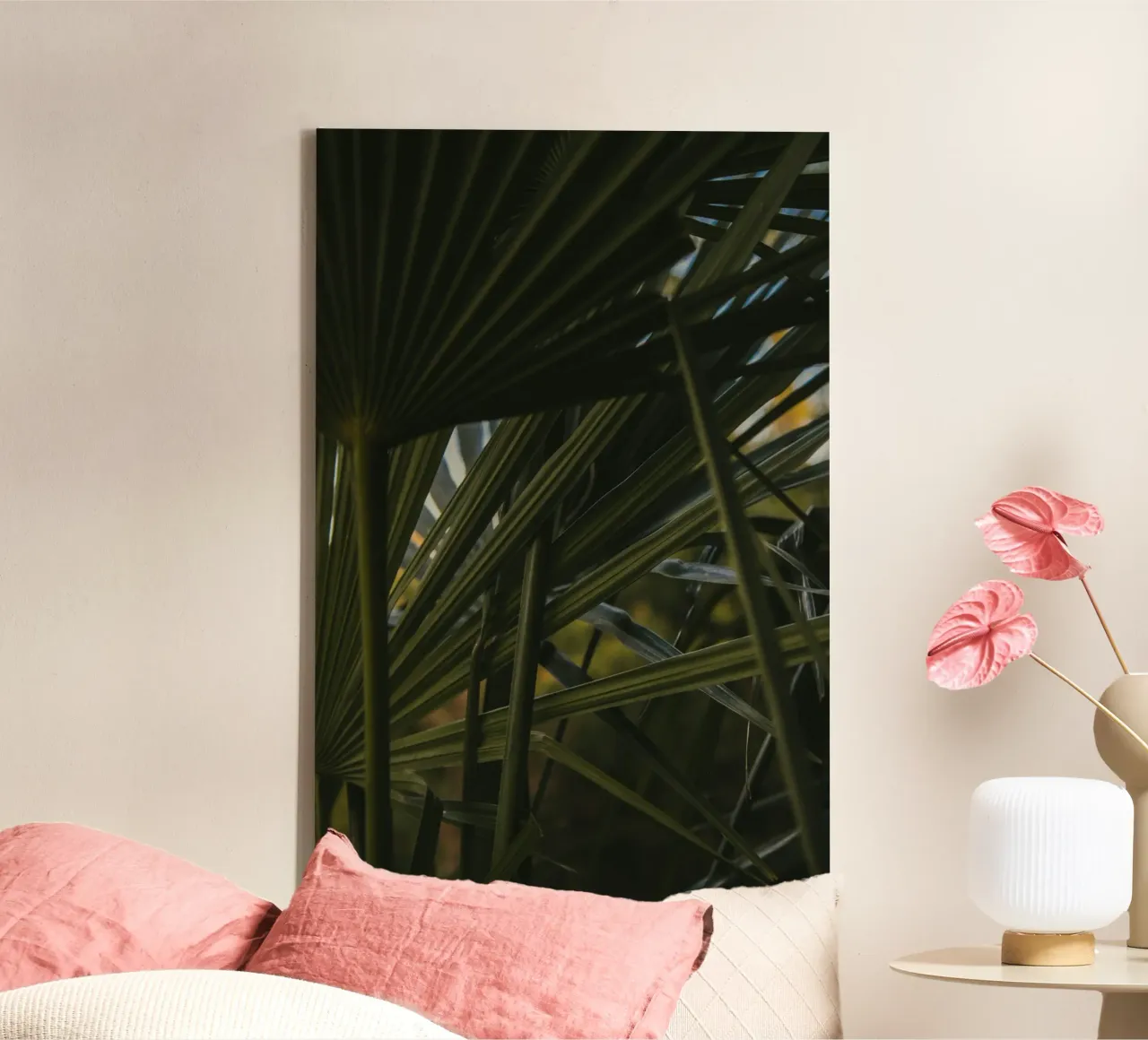 palm cluster canvas with Floater frame by lesuki