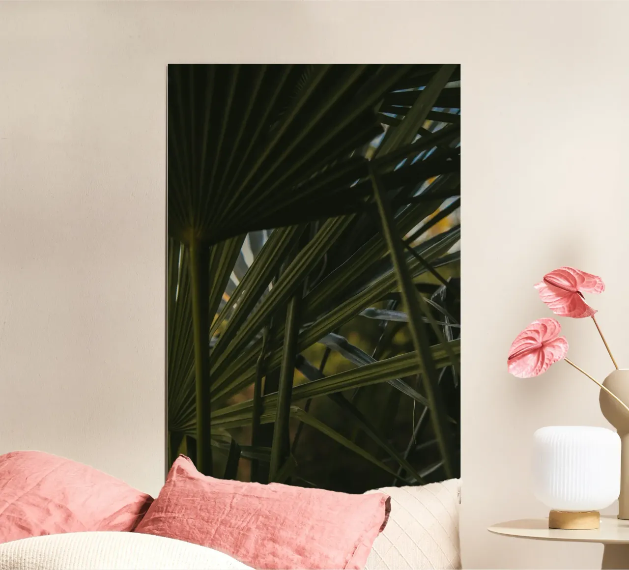 cluster di palme poster con telaio in alluminio da lesuki