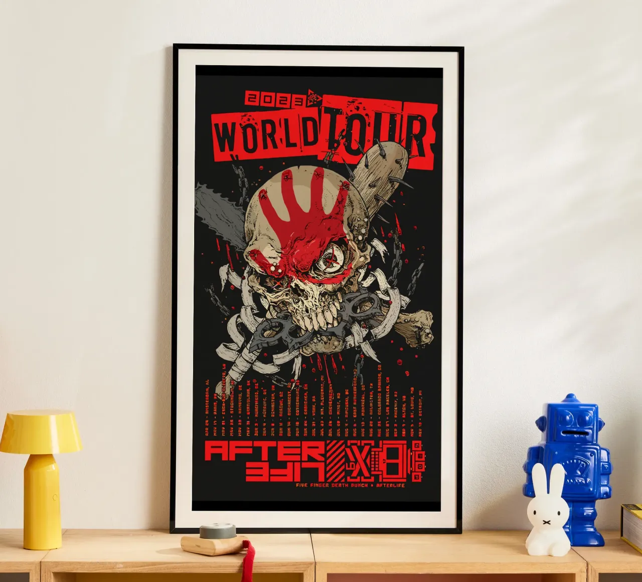 Aft3rlife ITIN-standard Cinque dita poster con telaio in legno da andrea boceli