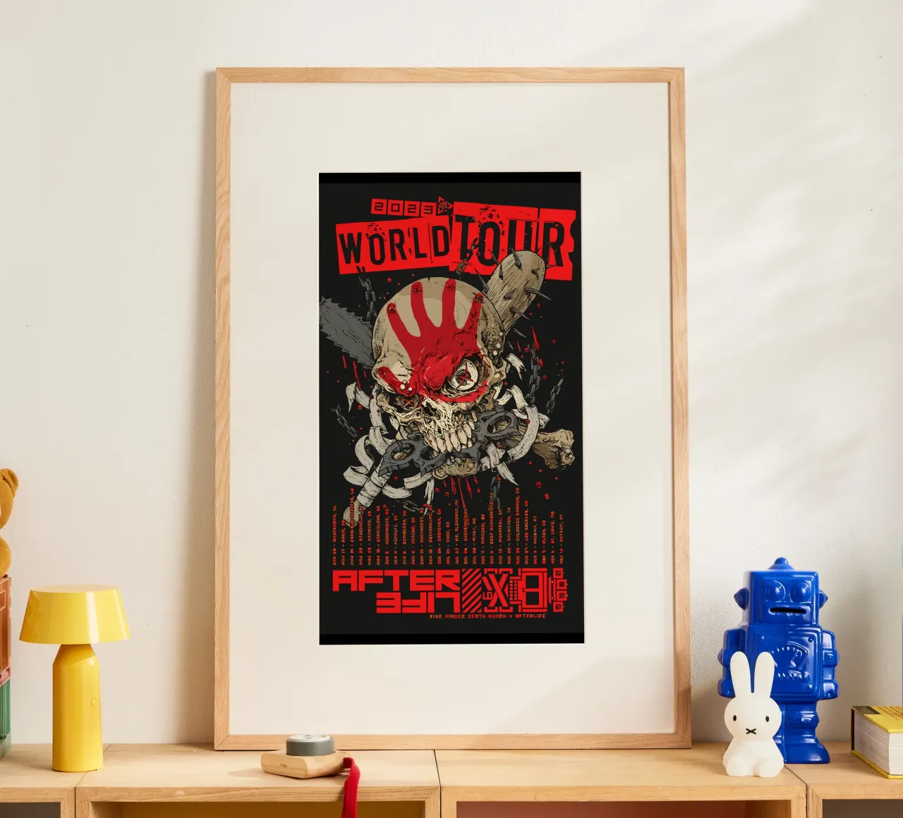 Aft3rlife ITIN-standard Cinque dita poster con telaio in legno da andrea boceli