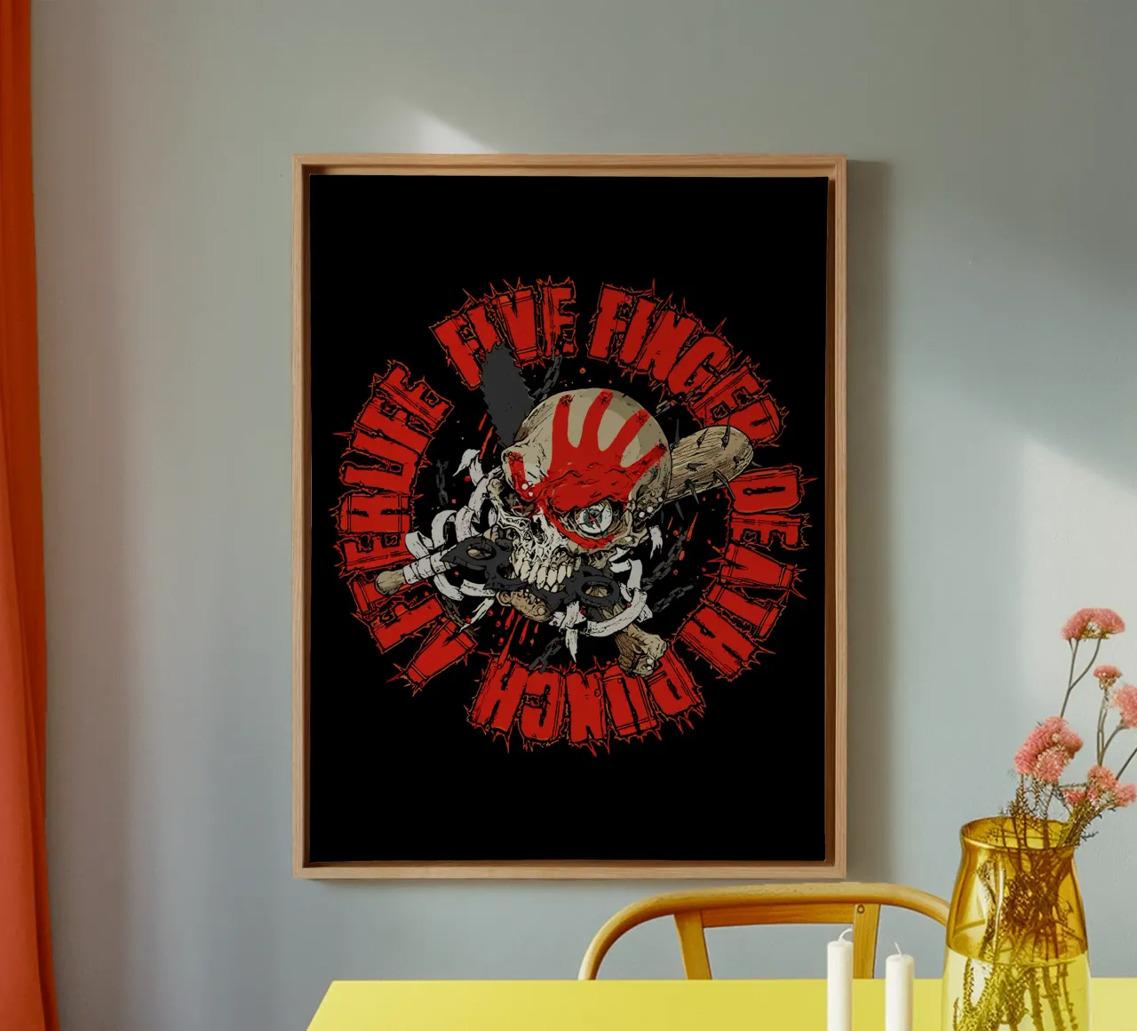Imm1nent Dang3r Five Finger canvas with Floater frame by andrea boceli