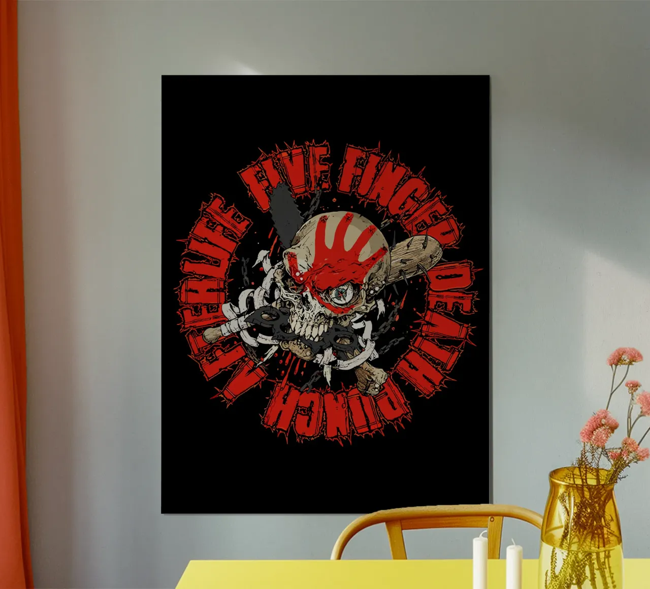 Imm1nente Dang3r Cinque Dita poster con telaio in legno da andrea boceli