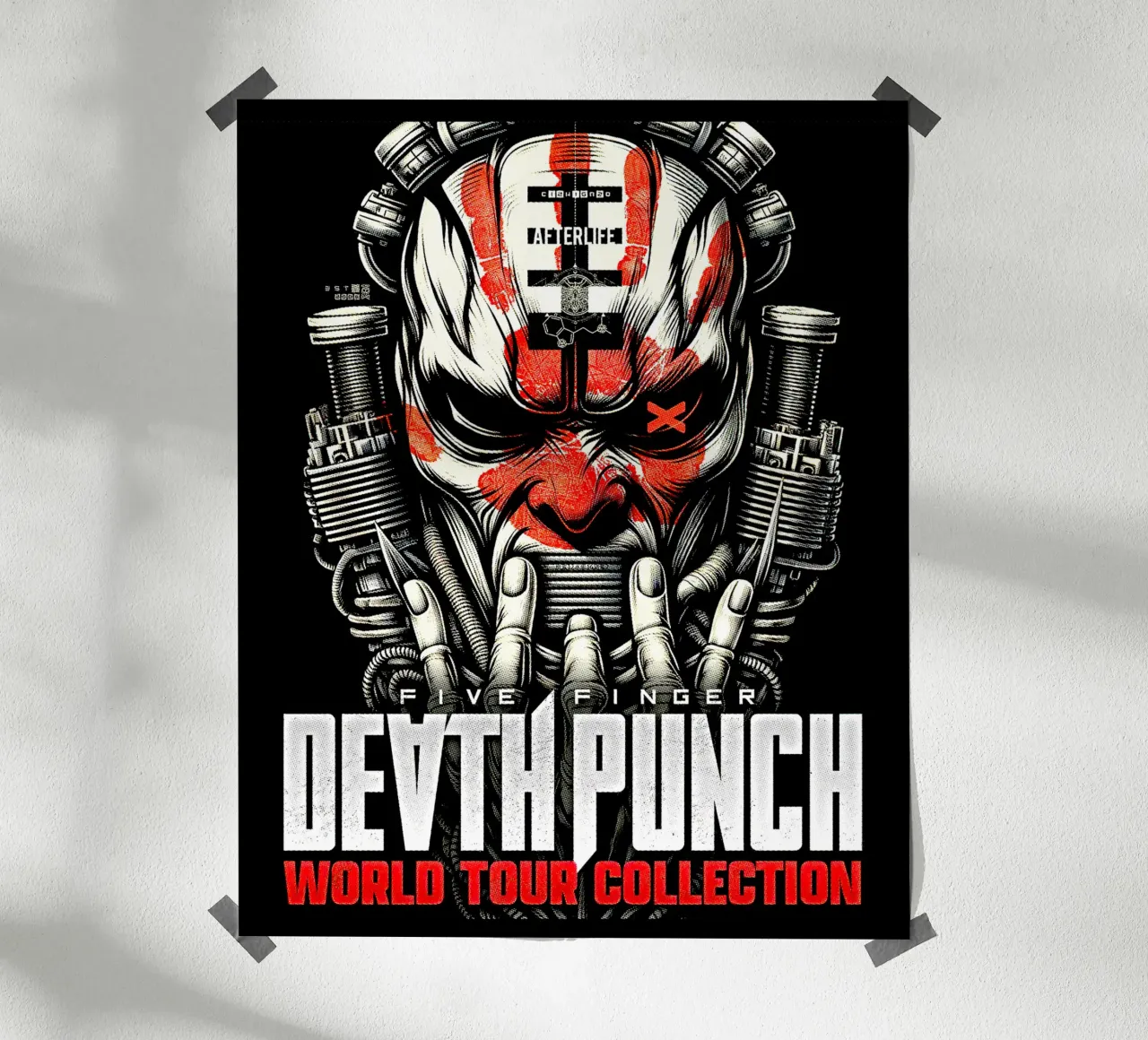 Tour mondiale dei Death Punch Five Finger poster da andrea boceli