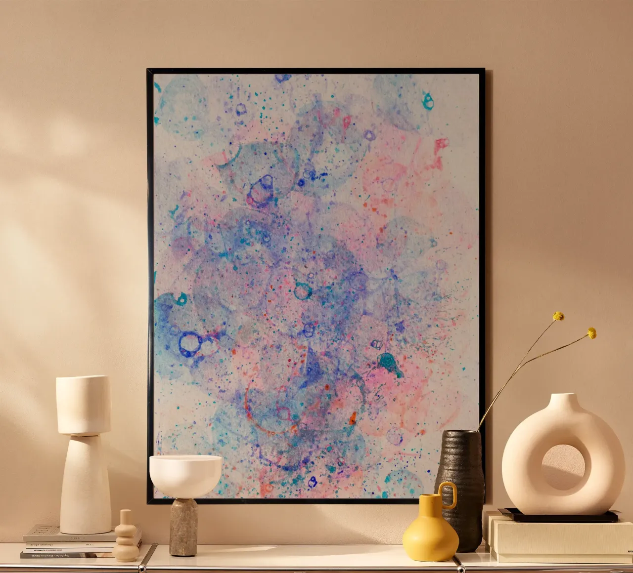 Abstract Artwork Colourful #10 poster con telaio in alluminio da kathrinmay