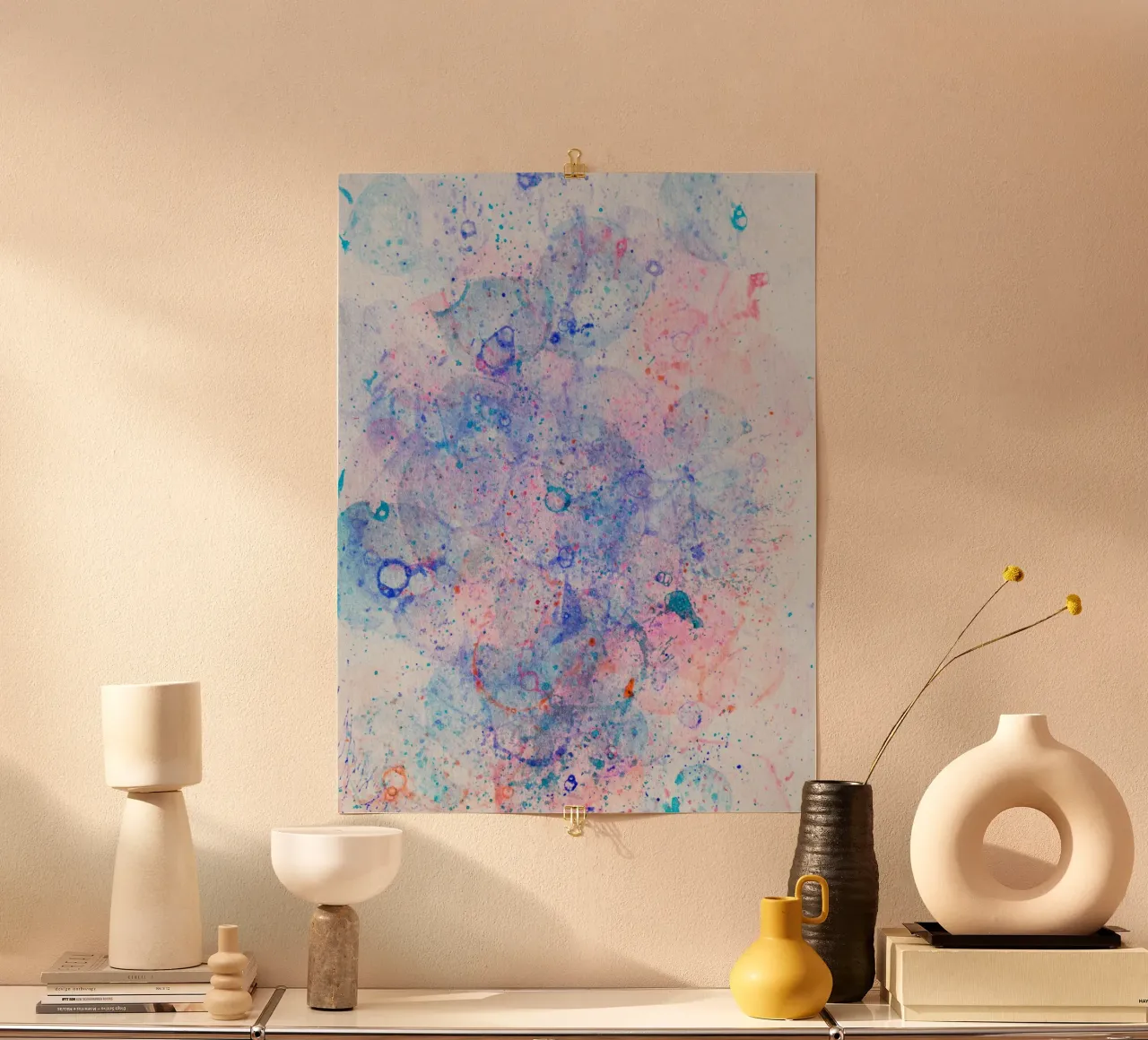 Abstract Artwork Colourful #10 poster con telaio in alluminio da kathrinmay