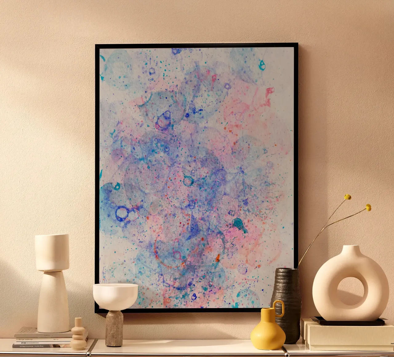 Abstract Artwork Colourful #10 poster con telaio in alluminio da kathrinmay