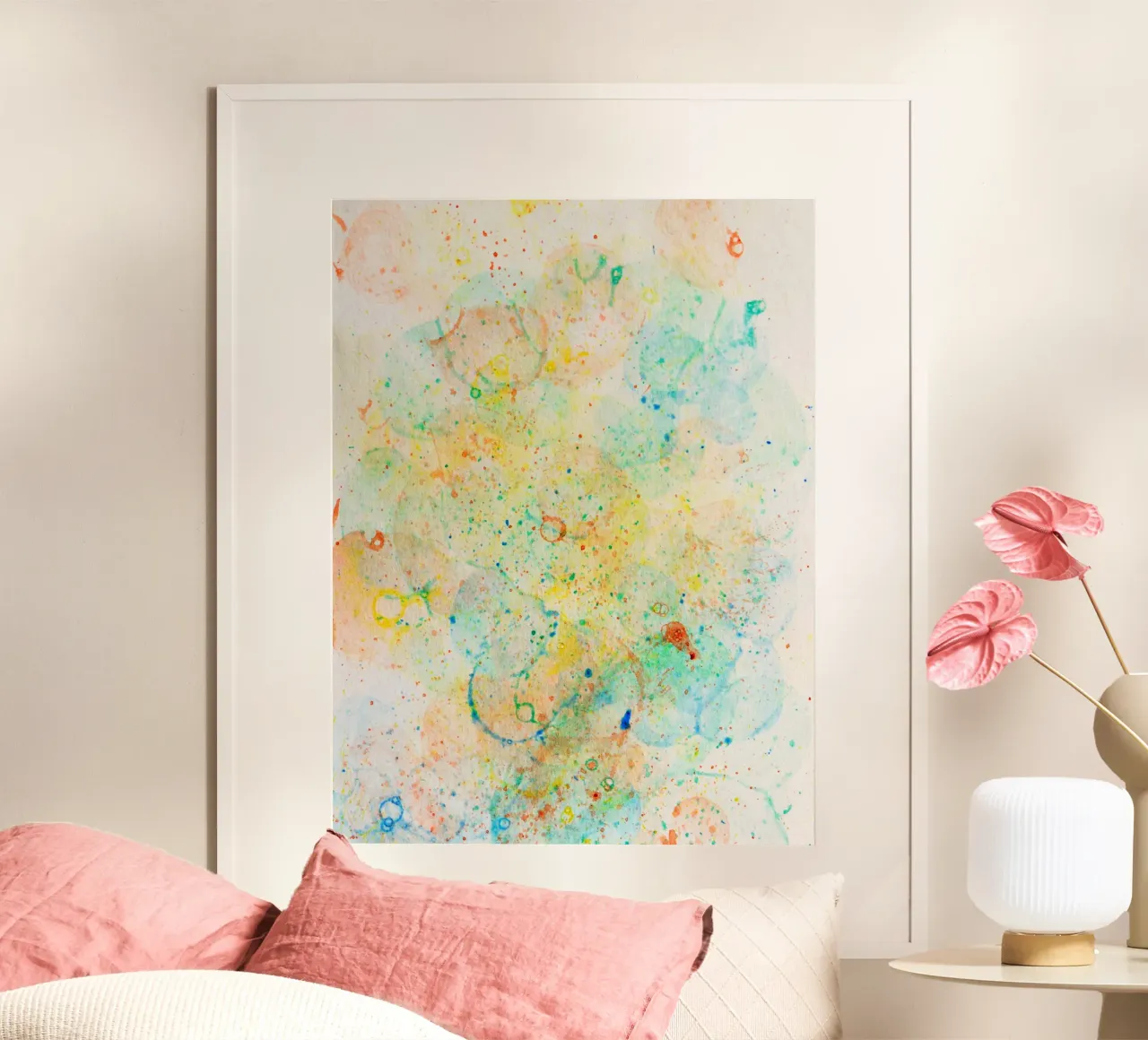 Abstract Artwork Colourful #11 poster con telaio in alluminio da kathrinmay