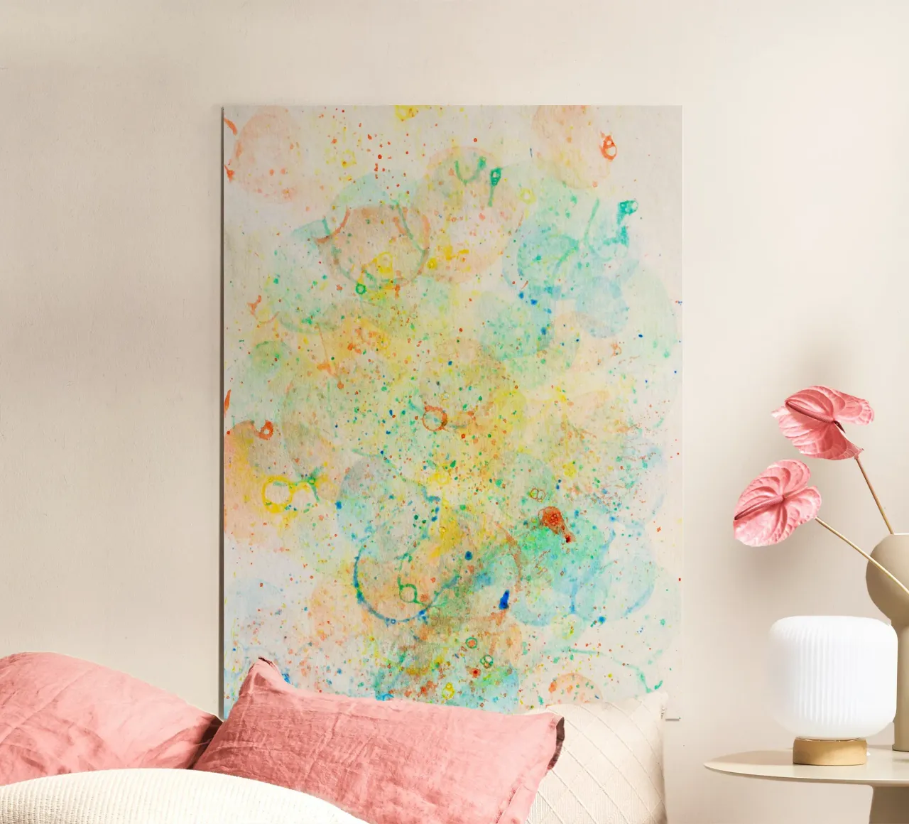Abstract Artwork Colourful #11 poster con telaio in alluminio da kathrinmay