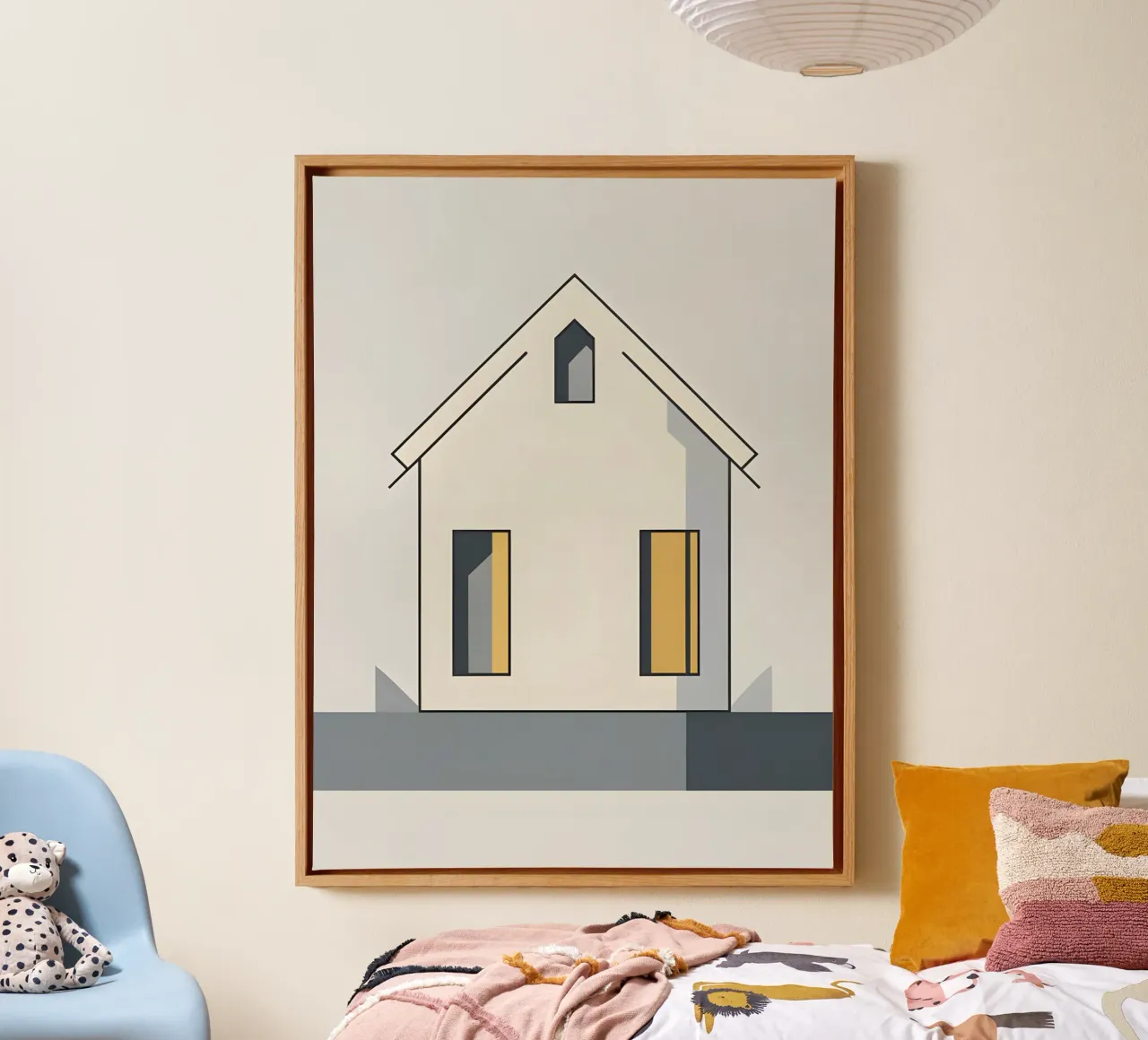 Casa semplice tela con Cornice a cassetta da The Green Room