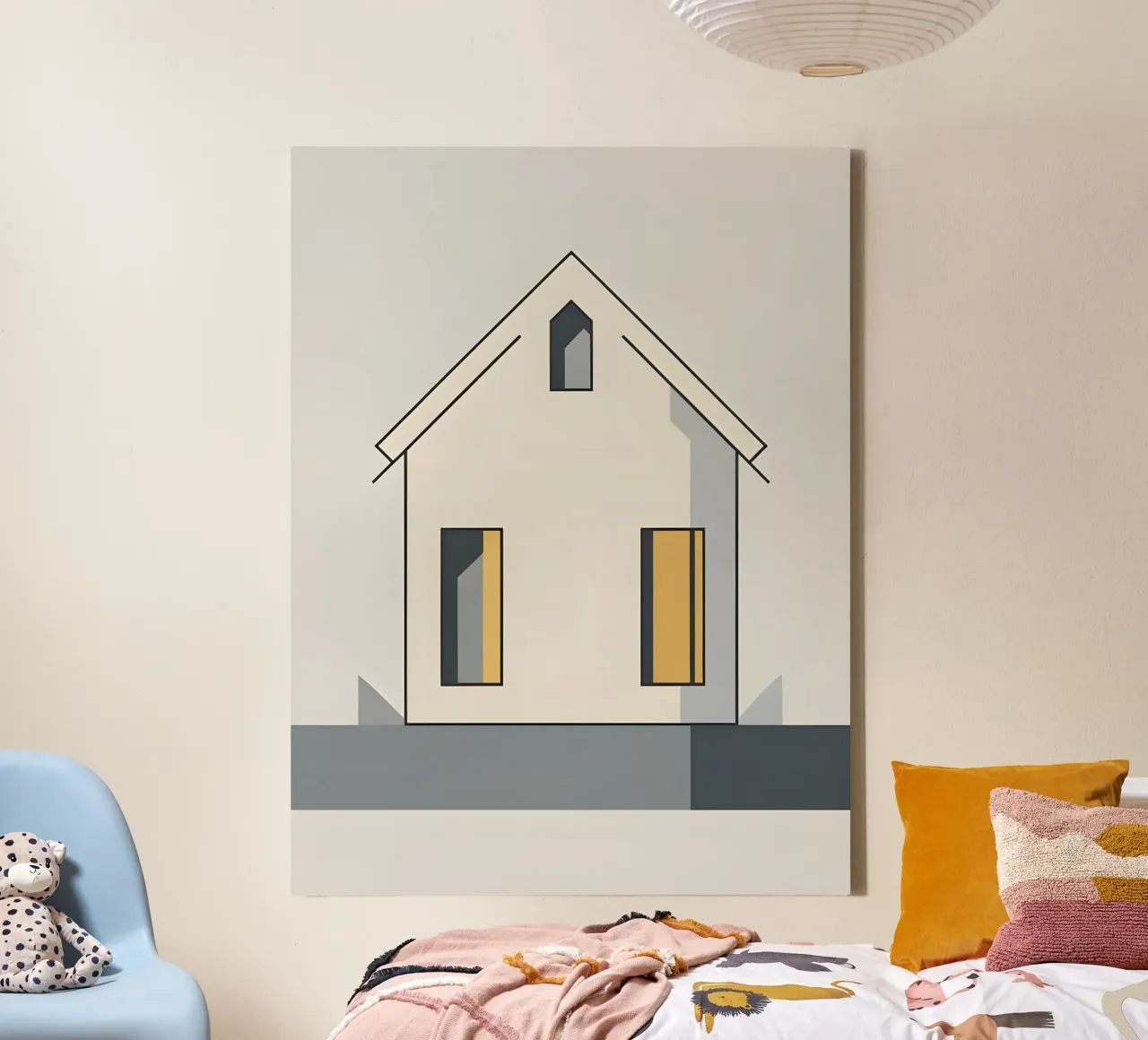 Casa semplice tela con Cornice a cassetta da The Green Room