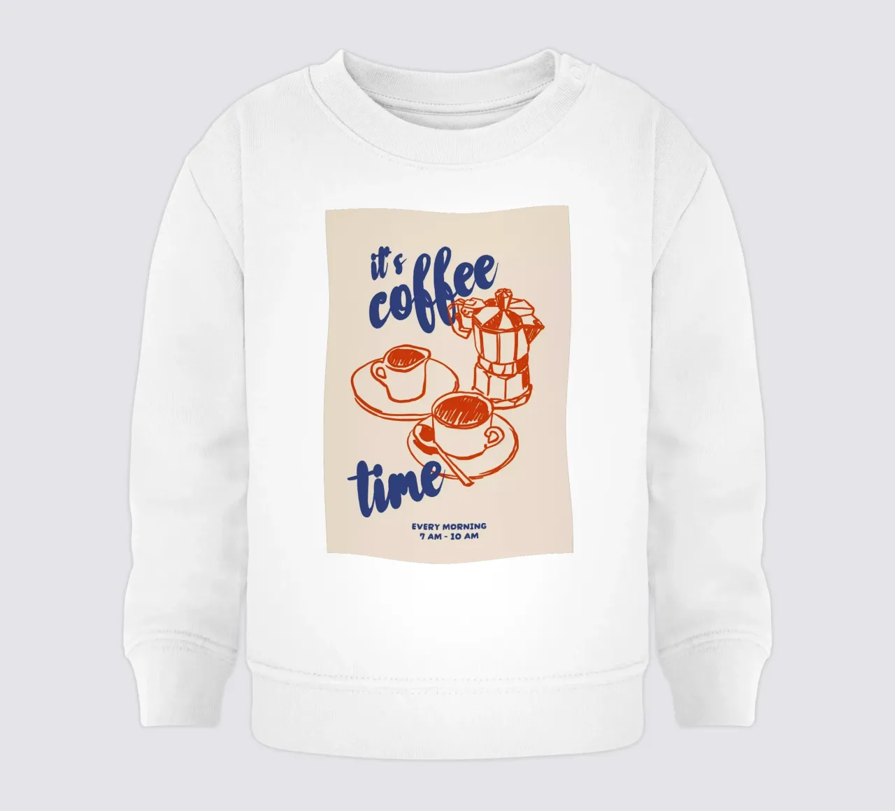 Boho Food 1 Coffee Time felpa neonato da Boho Print Collection