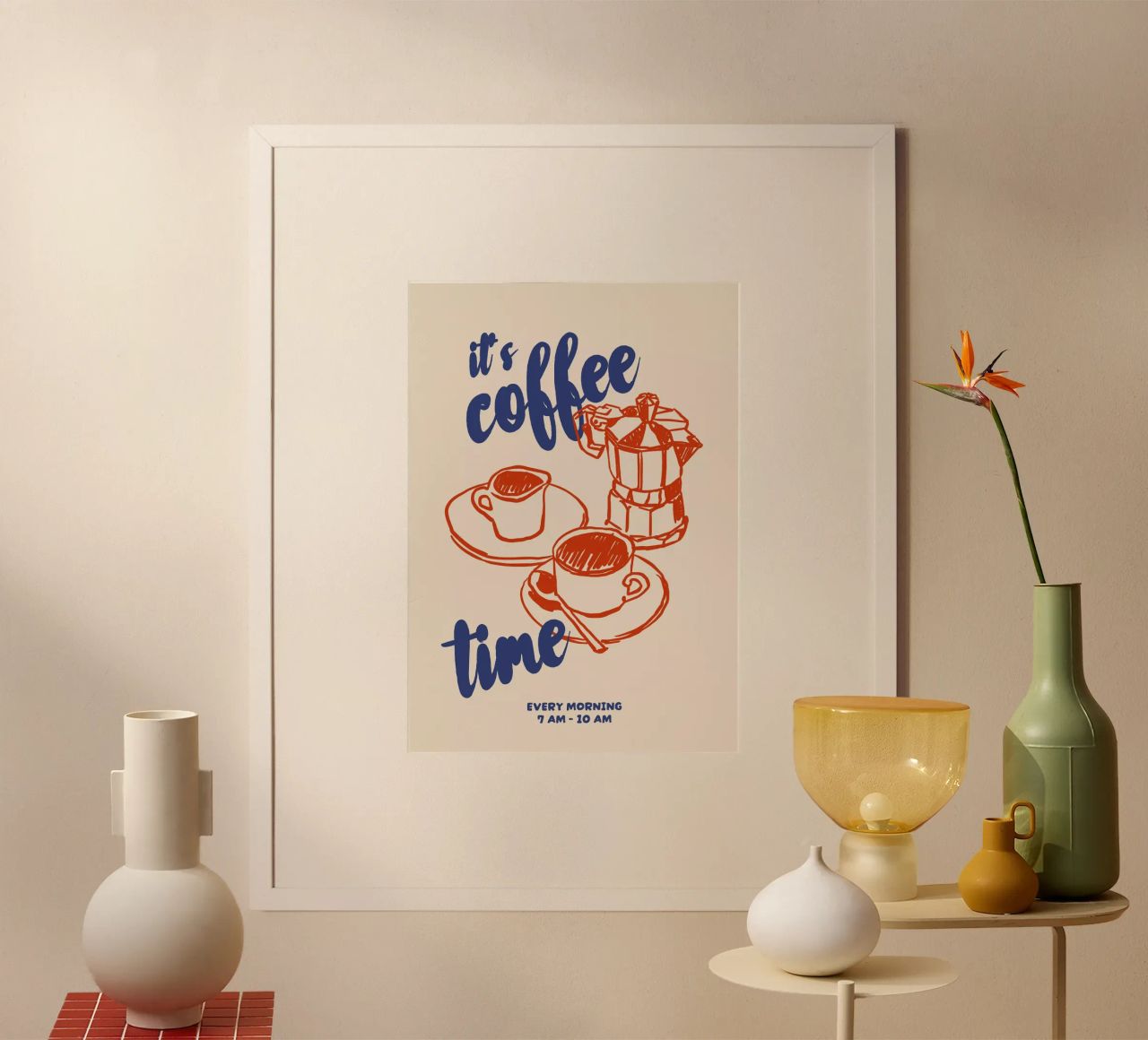 Boho Food 1 Coffee Time poster by Boho Print Collection