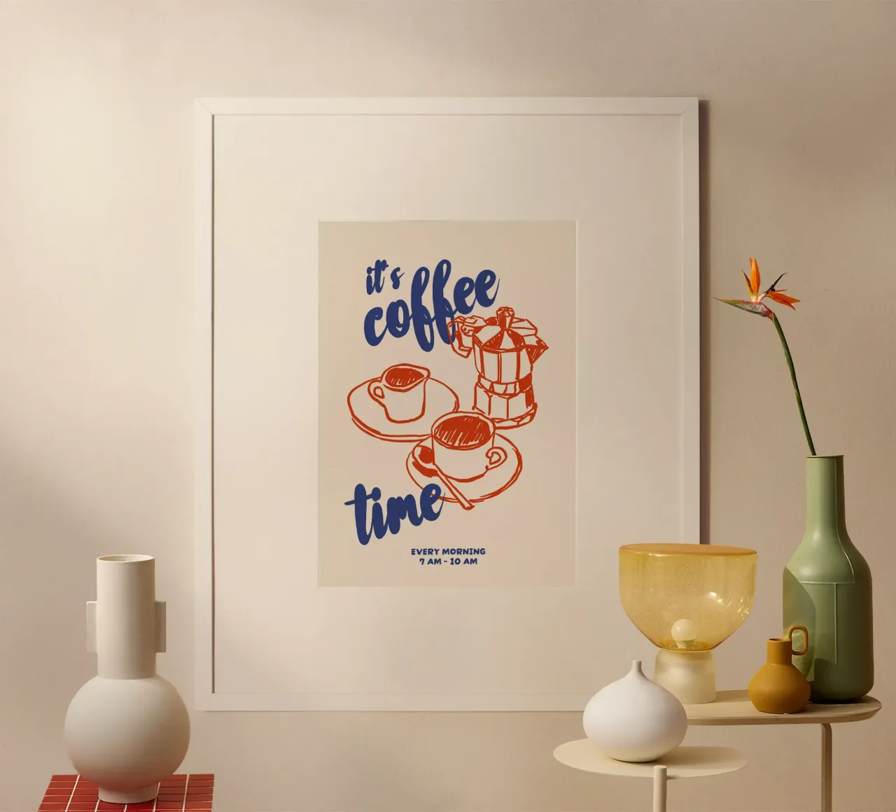 Boho Food 1 Coffee Time poster by Boho Print Collection