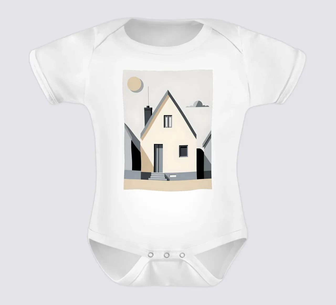 Casa semplice body neonato maniche corte da Botanical Gallery