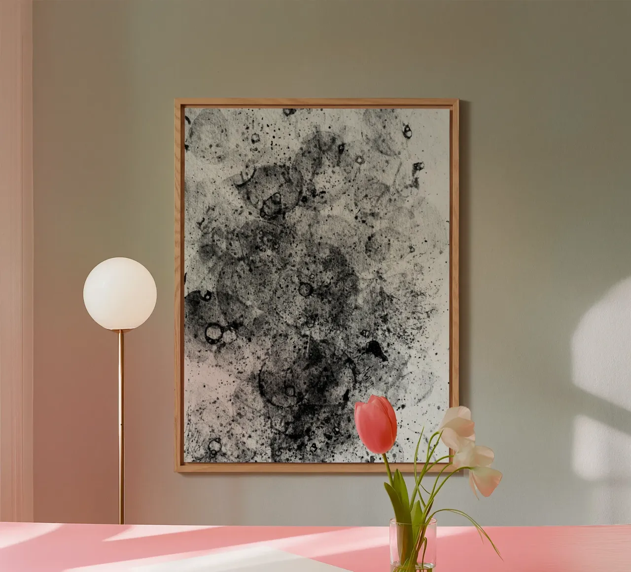 Abstract Artwork Greyscale #3 alluminio dibond da kathrinmay