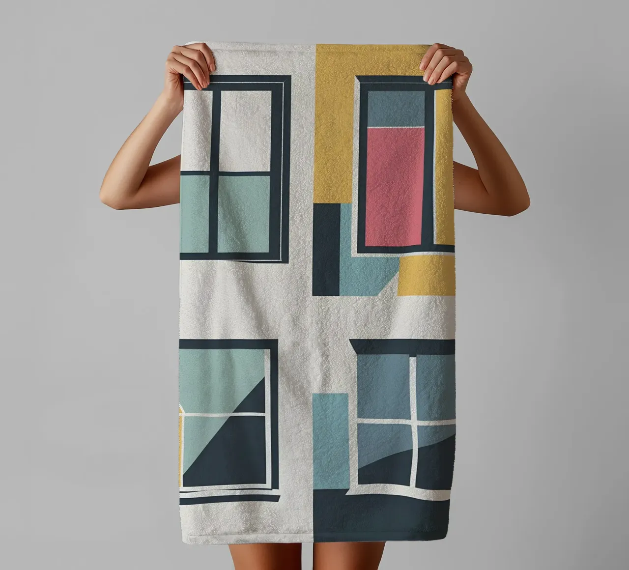 Window Grid towel by Botanical Gallery