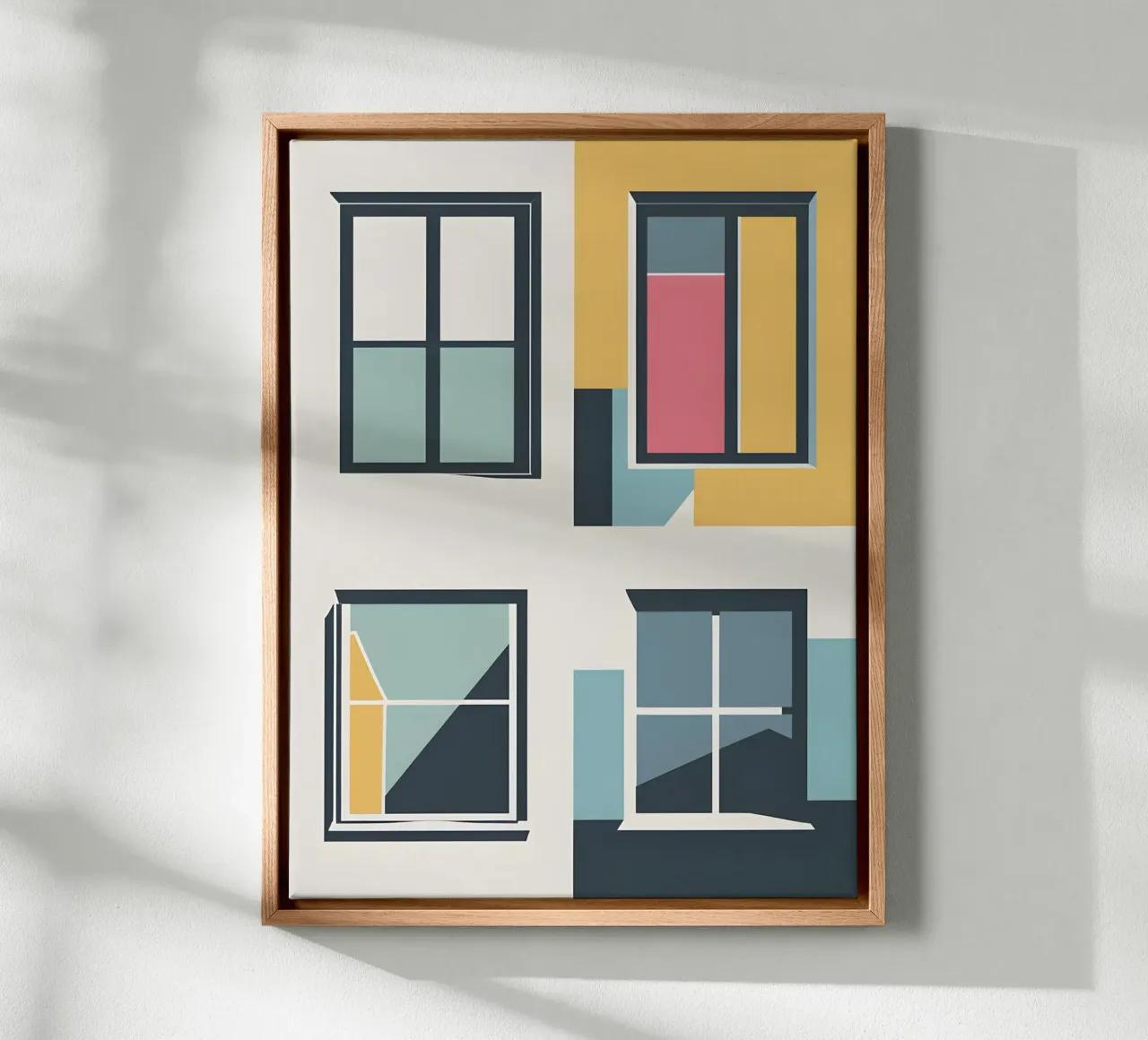 Window Grid canvas with Floater frame by The Green Room