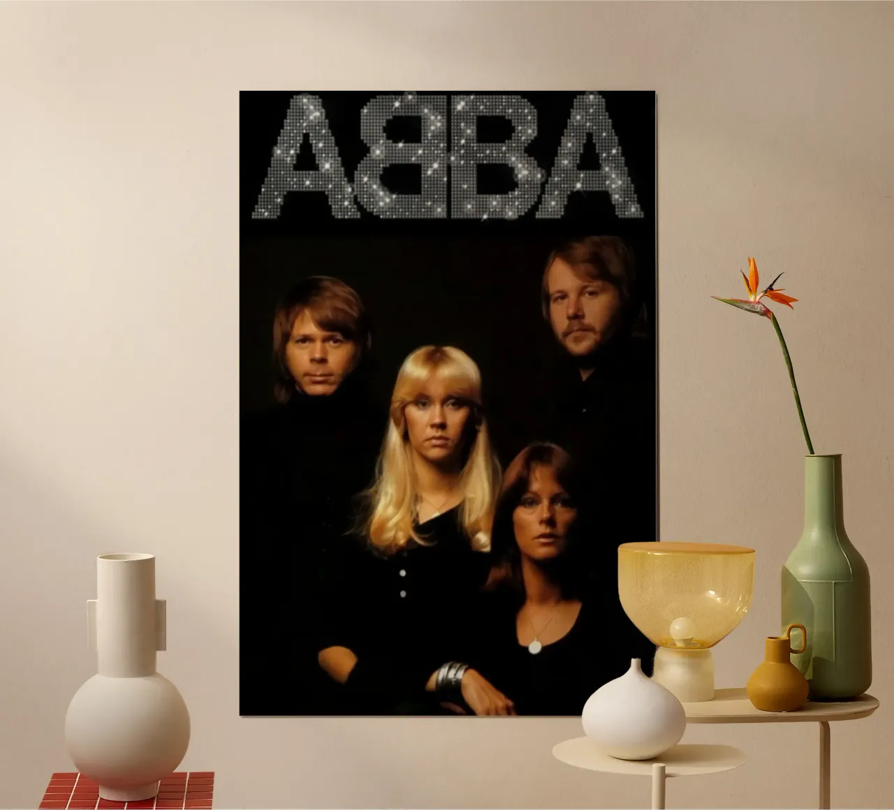 All Member Abba Style Poster poster con telaio in legno da RukoLO