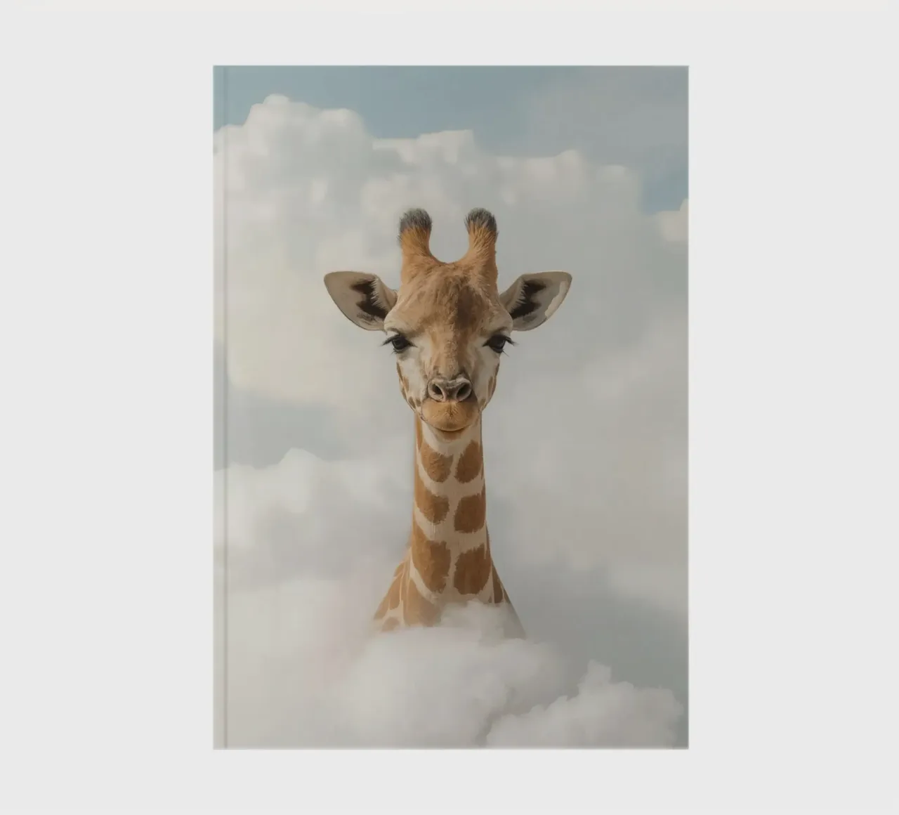 Giraffe up the clouds notebook by DesignDoodle