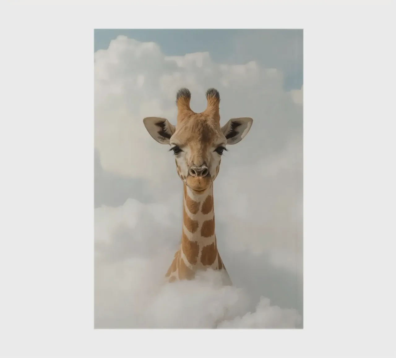 Giraffe up the clouds notebook by DesignDoodle