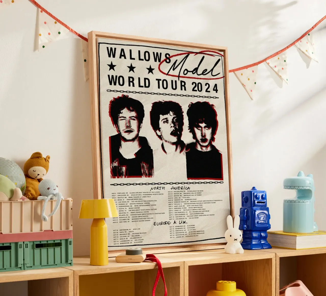Gouden Indiegolven canvas met Baklijst van ktlocb