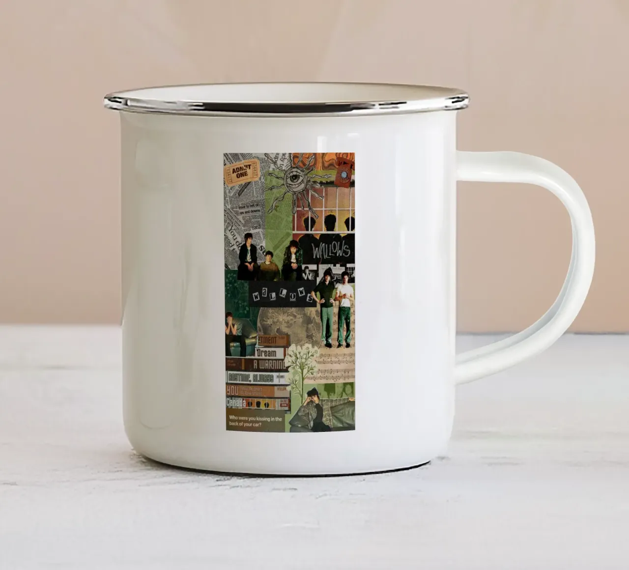 Bagliore nascosto all'interno tazza in smalto da ktlocb