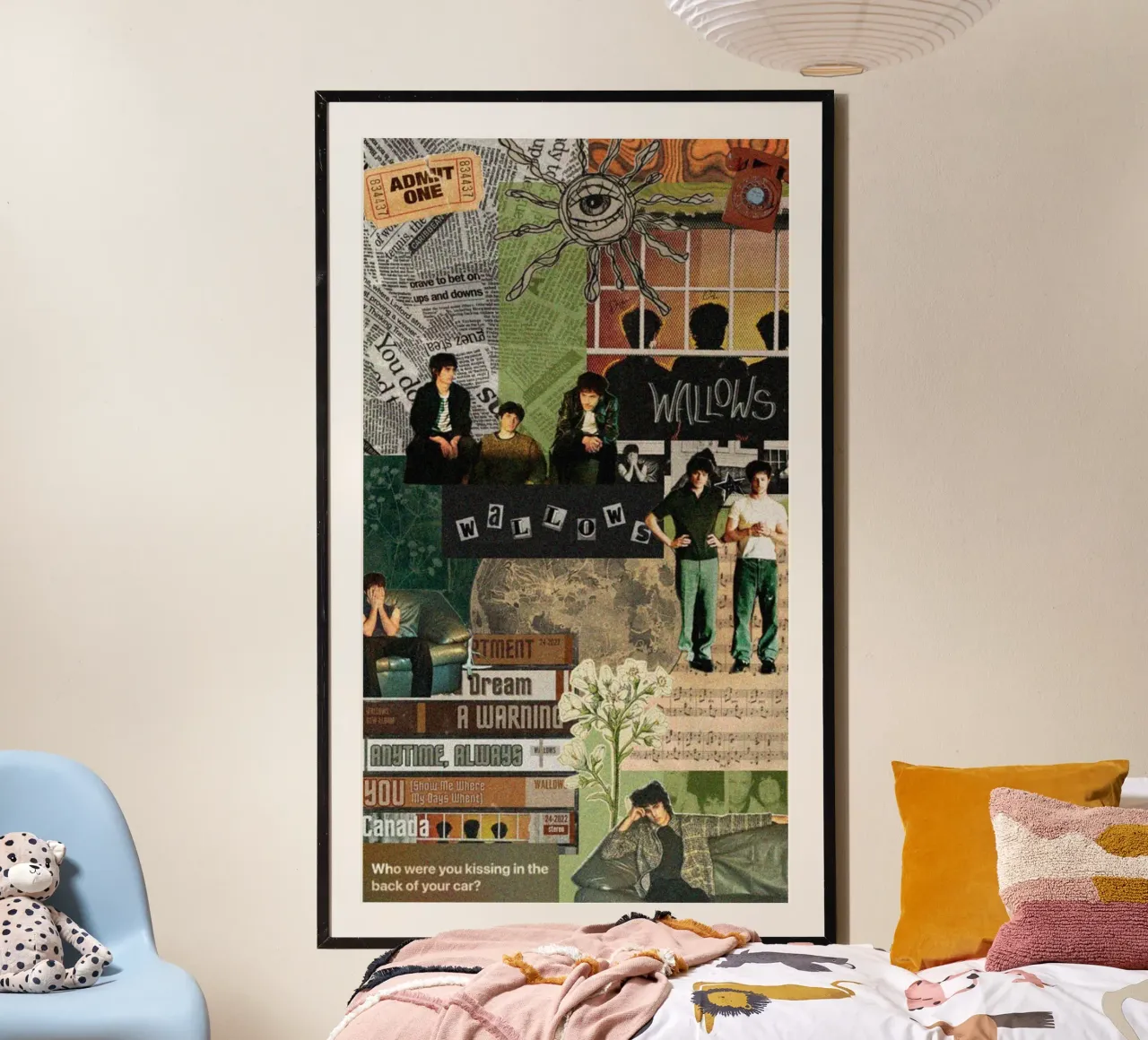 Bagliore nascosto all'interno poster con telaio in legno da ktlocb