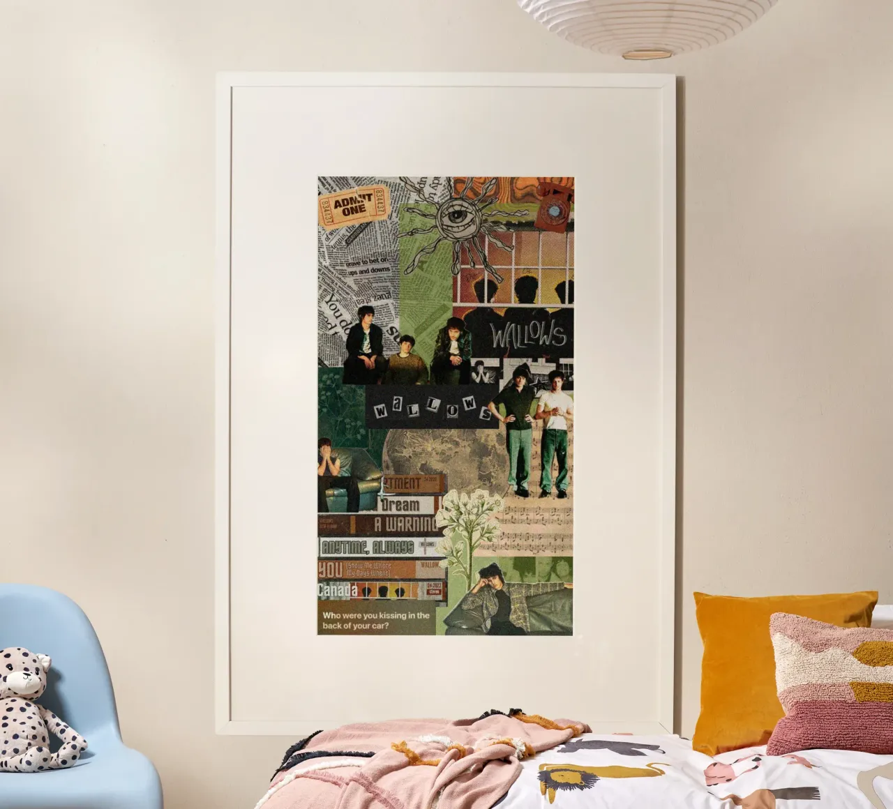 Bagliore nascosto all'interno poster con telaio in legno da ktlocb