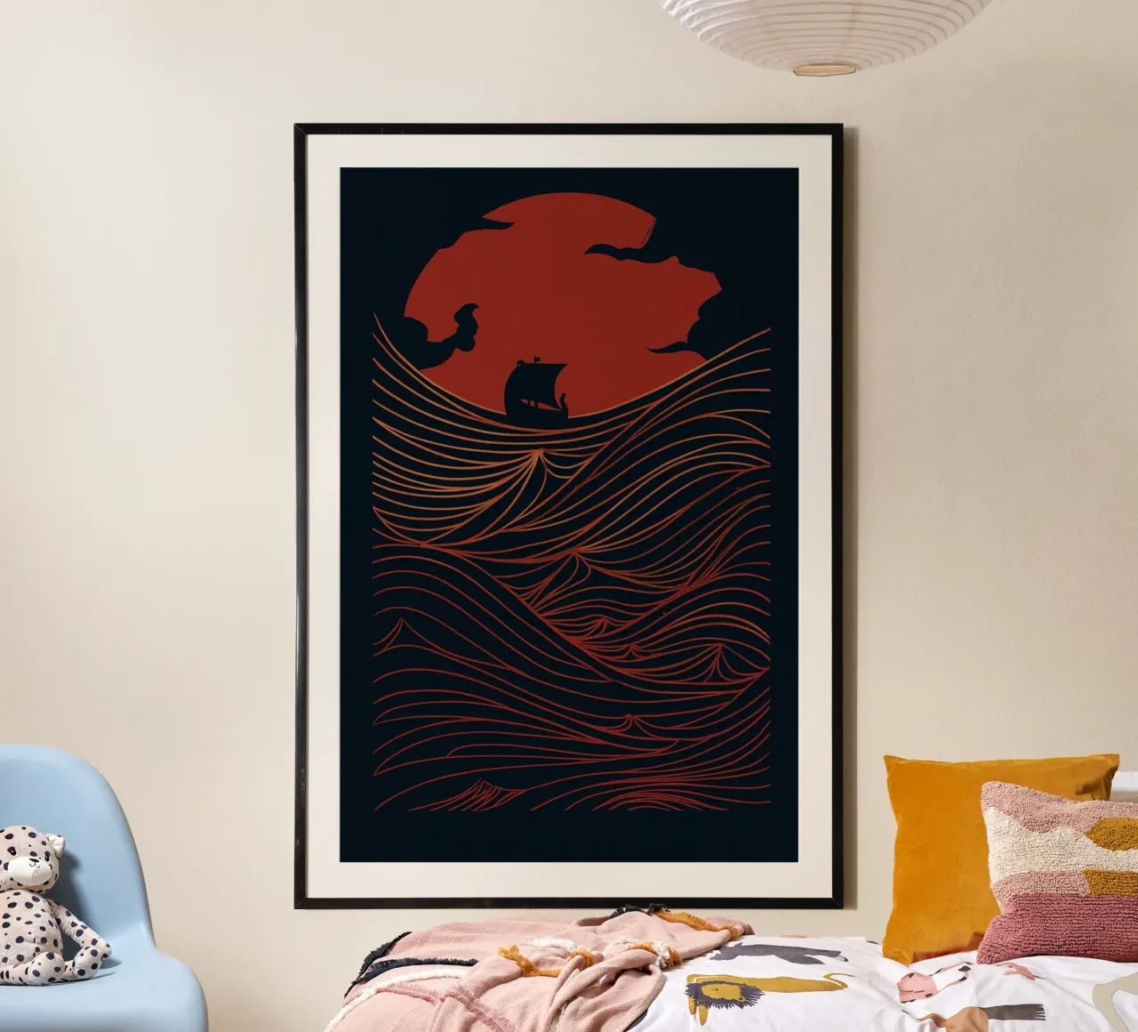 Il viaggio cremisi: Un mare di sogni e destino poster da Artistic-shop