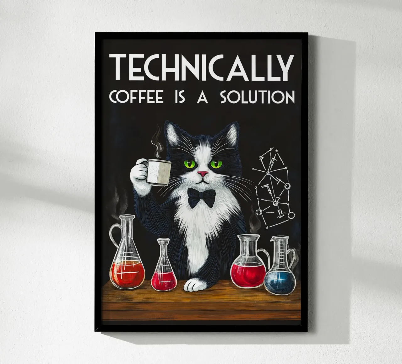 Gatto scienziato del caffè poster da Stellar Creative