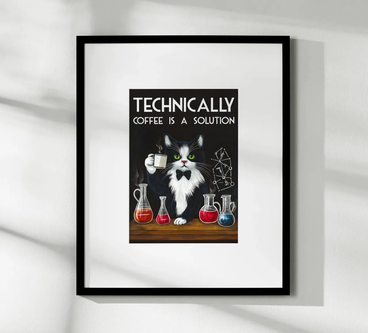 Gatto scienziato del caffè poster da Stellar Creative
