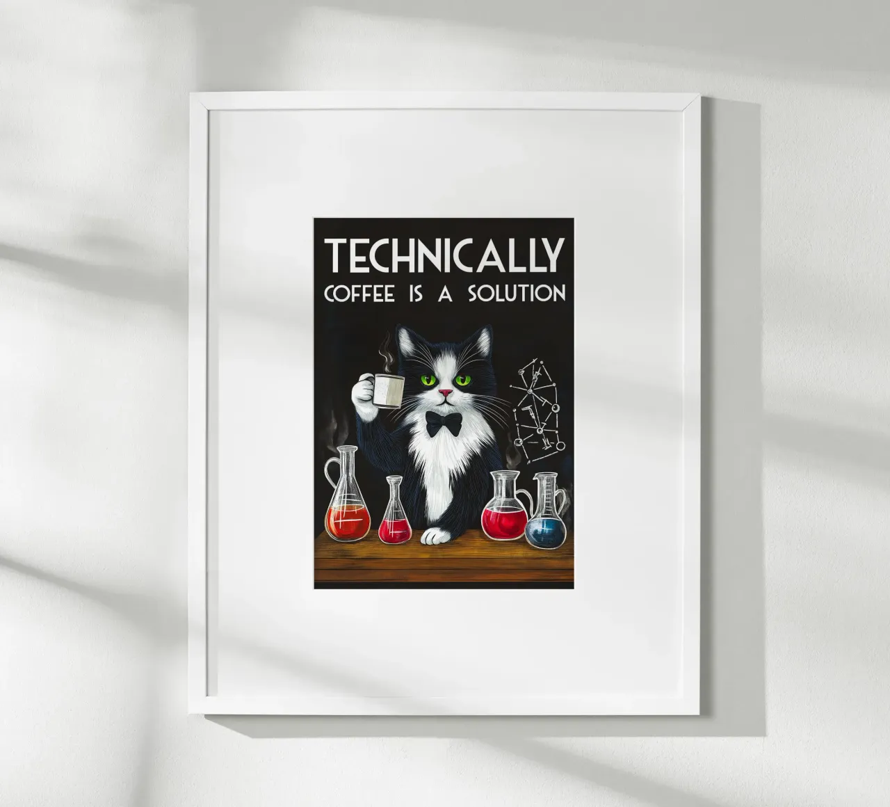 Gatto scienziato del caffè poster da Stellar Creative