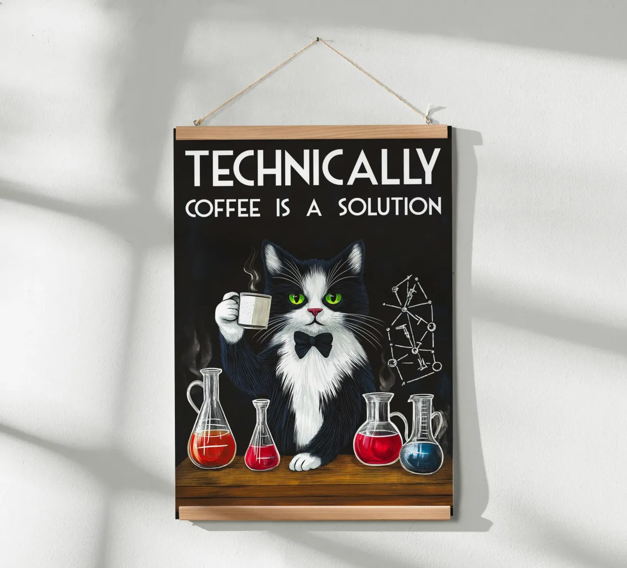 Gatto scienziato del caffè poster da Stellar Creative