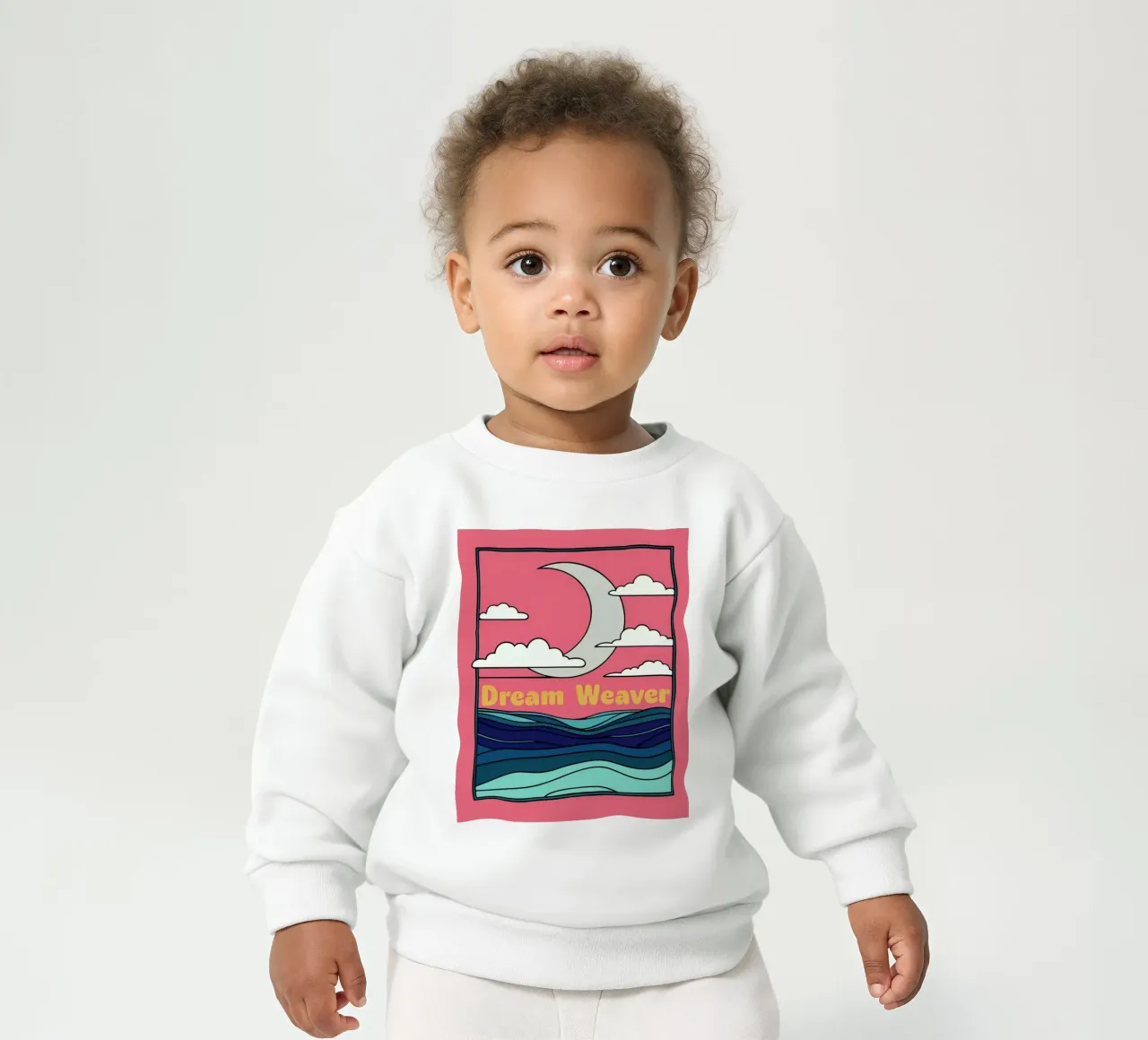 Il viaggio celeste del tessitore di sogni: Una luna e un oceano mistici felpa neonato da Artistic-shop