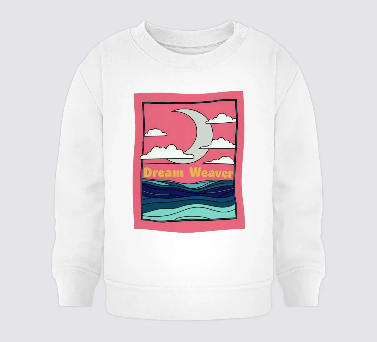Il viaggio celeste del tessitore di sogni: Una luna e un oceano mistici felpa neonato da Artistic-shop
