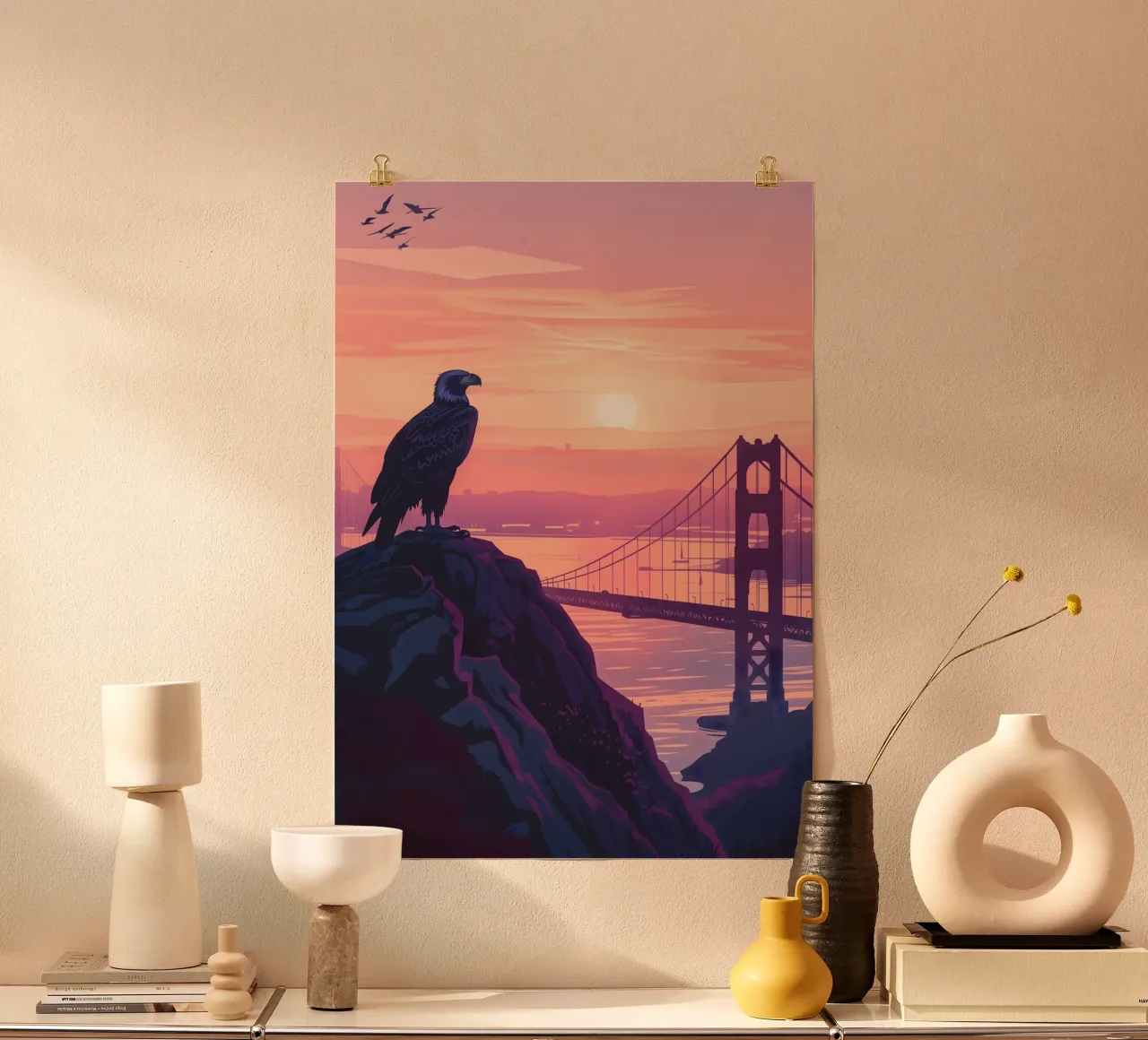 Adler San Francisco Ponte del Golden Gate poster da WILD ART