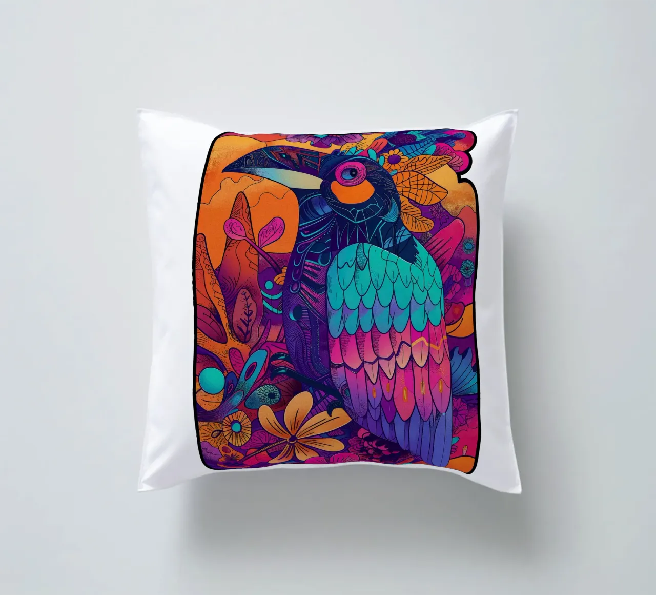 The Parrot cuscino da Qimstudio