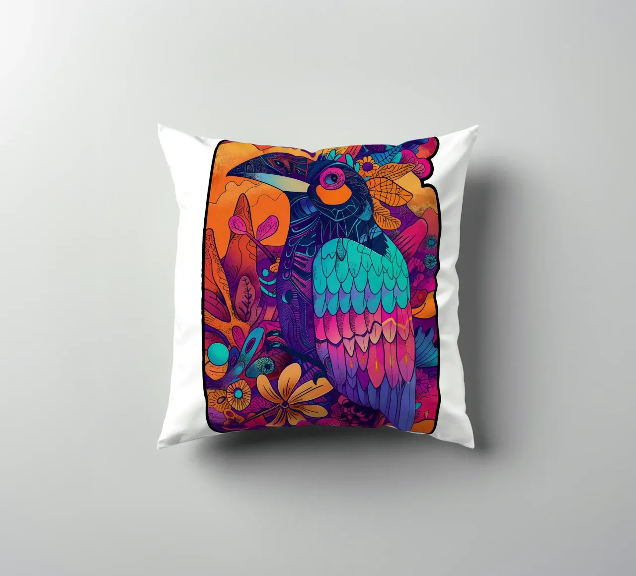 The Parrot cuscino da Qimstudio