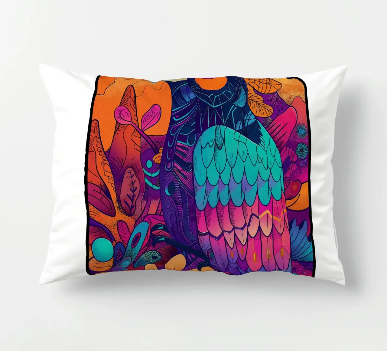 The Parrot cuscino da Qimstudio