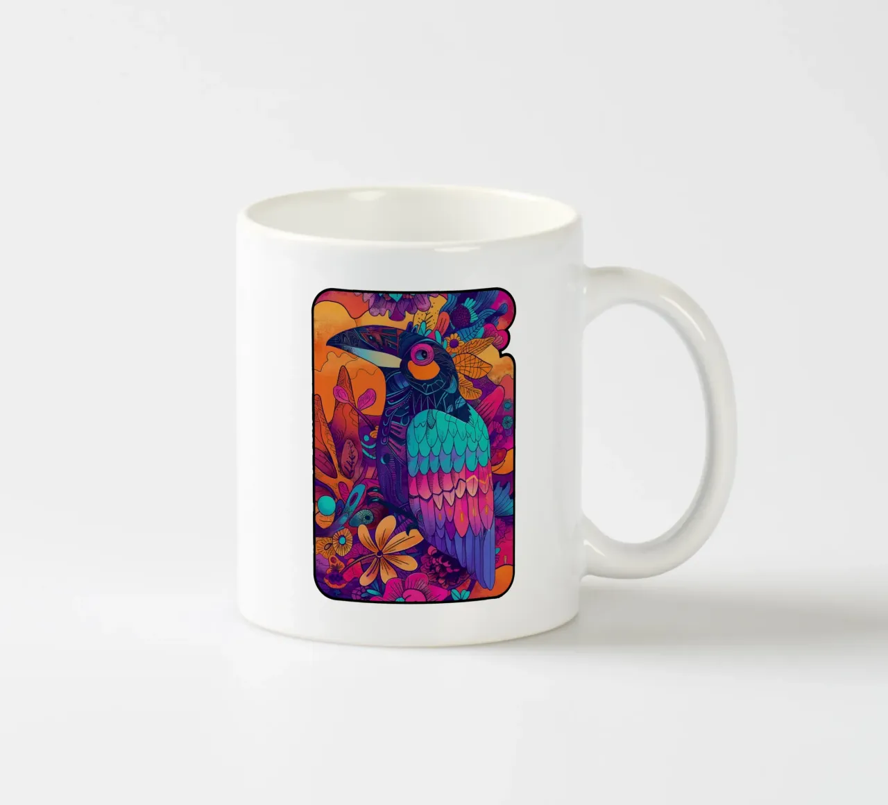The Parrot tazza in ceramica da Qimstudio